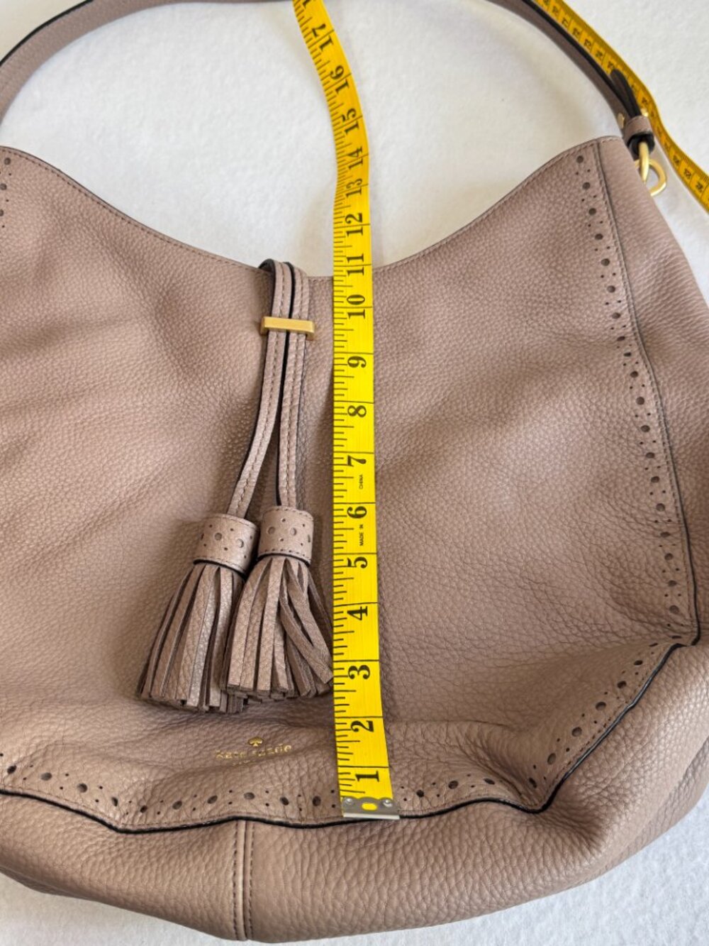 KATE SPADE New York NWOT Mauve James Street Mason Tassel Hobo Shoulder Bag - Picture 14 of 16